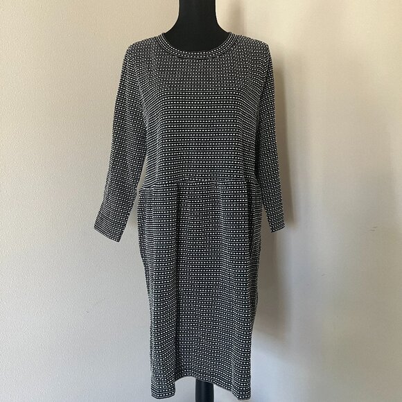 Ann Taylor LOFT Textured Button Back Swing Dress NWT Women’s Size XL - Picture 1 of 9